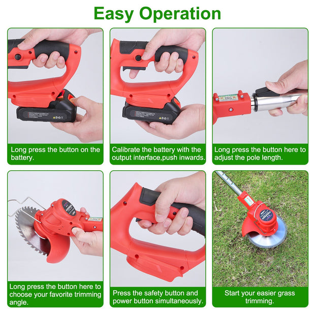 Cordless Electric Lawn Mower Kit – Rechargeable & Lightweight