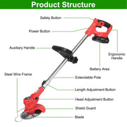 Cordless Electric Lawn Mower Kit – Rechargeable & Lightweight