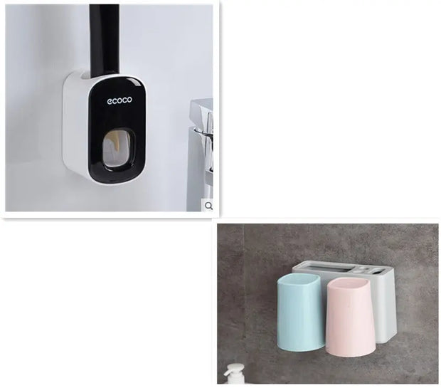 Automatic wall-mounted bathroom toothpaste holder Doxrek