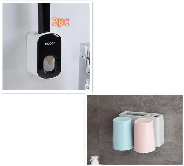 Automatic wall-mounted bathroom toothpaste holder Doxrek