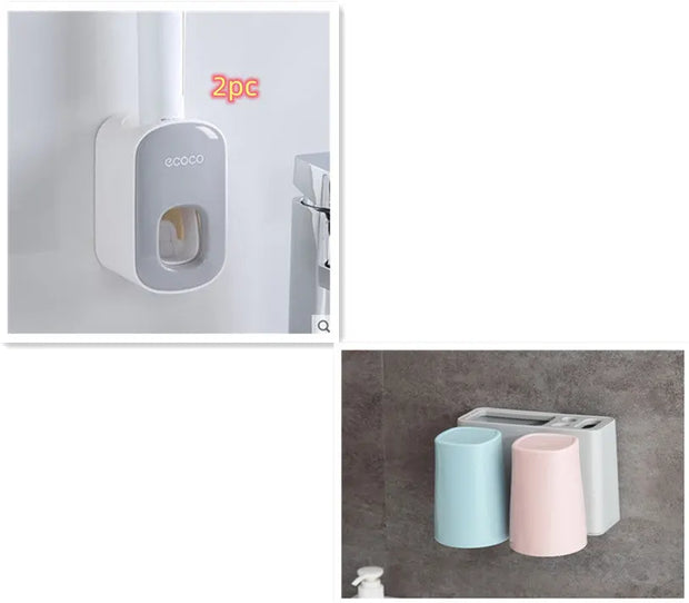 Automatic wall-mounted bathroom toothpaste holder Doxrek