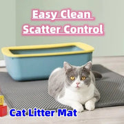 Cat Litter Mat Pet Solid Color Waterproof Cat Litter Mat Easy Clean Scatter Control Pets Supplies Doxrek