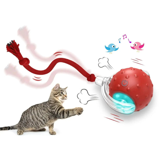 Interactive Cat Toy Ball Super Drive Cat Rolling Balls With Bird Chirping Motion Activated Sensor Pets Kitten Teaser Game Toys Pet Products Doxrek