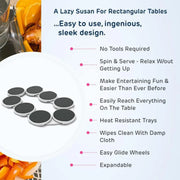 Table Rotating Portable Food Tray Doxrek