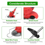 Cordless Electric Lawn Mower Kit – Rechargeable & Lightweight